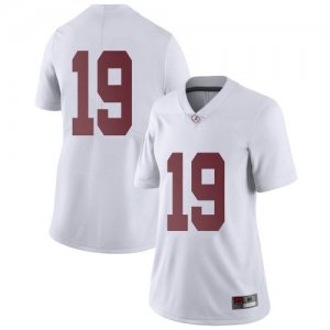 Women's Alabama Crimson Tide #19 Jahleel Billingsley White Limited NCAA College Football Jersey 2403NSEX3